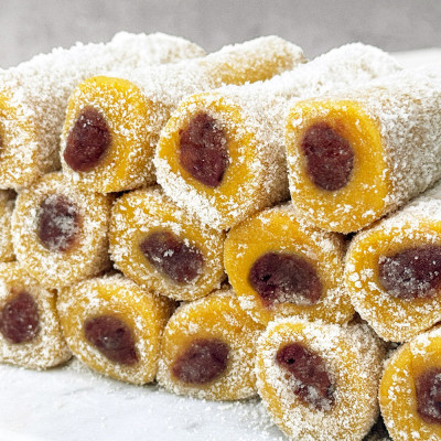 40년전통 리만월 돌돌떡 수제 백미/단호박/쑥 돌돌떡600g(5줄)